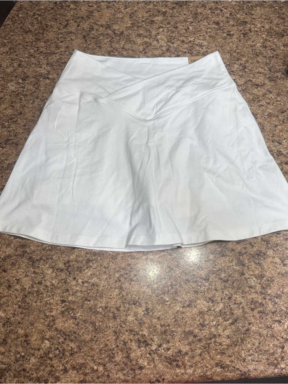 NWT PINK Victoria's Secret White High Waist V Crossover Skirt Skort Large